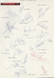 Swindon Town Football Club Multi Autographed Signed Team 1988 1989