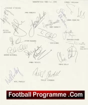 Huddersfield Town Football Club Multi Autographed Signed Team 1992