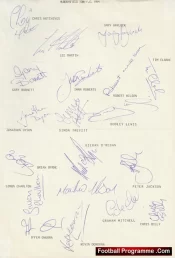 Huddersfield Town Football Club Multi Autographed Signed Team 1991