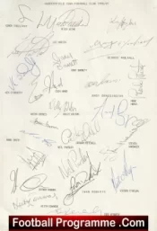 Huddersfield Town Football Club Multi Autographed Signed Team 1990 1991