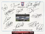 Ipswich Town Football Club Multi Autographed Signed Team 2010 2011