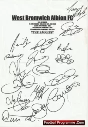 West Bromwich Albion Football Club Multi Autographed Signed Team 2006 2007