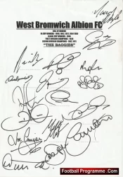 West Bromwich Albion Football Club Multi Autographed Signed Team 2006 2007