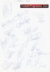 Walsall Football Club Multi Autographed Signed Team 2001 2002