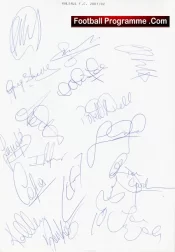 Walsall Football Club Multi Autographed Signed Team 2001 2002