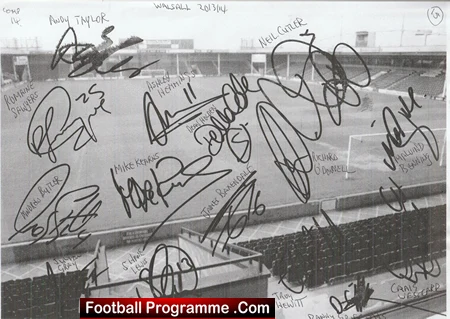 Walsall Football Club Multi Autographed Signed Team 2013 2014 - Image 3