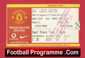 Manchester United v Leeds United 2003 – Match Ticket