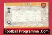 Arsenal v Manchester United 2002 – Football Match Ticket
