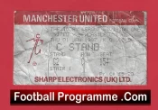 Manchester United v Newcastle United 1987 – Man Utd Ticket