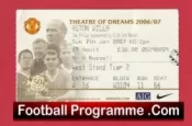 Manchester United v Aston Villa 2007 – FA Cup Match Ticket