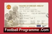 Manchester United v Aston Villa 2007 – FA Cup Match Ticket