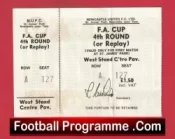 Newcastle United v Manchester United 1977 – Football Ticket