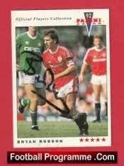 Manchester United Bryan Robson Autographed Signed Football Card Man Utd