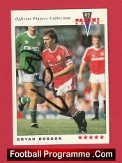 Manchester United Bryan Robson Autographed Signed Football Card Man Utd