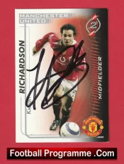 Manchester United Kieran Richardson Autographed Signed Football Card Man Utd