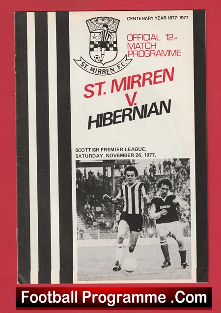 St Mirren v Hibernian Hibs 1977 - Alex Ferguson Manager - Image 2