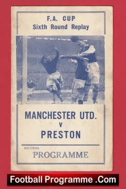 Manchester United v Preston 1966 - FA Cup Replay Pirate Souvenir