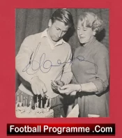 Manchester United Bobby Charlton Signed Picture Man Utd 1950s