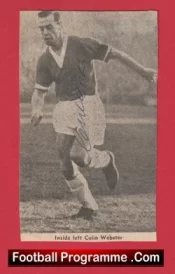 Manchester United Colin Webster Signed Picture Man Utd 1950s