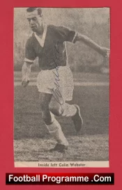 Manchester United Colin Webster Signed Picture Man Utd 1950s