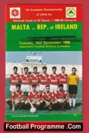Malta v Ireland 1989 – European Youth Championships