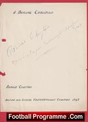 Boxing – Ronnie Clayton Boxer Genuine Signed Autograph Sheet 1948