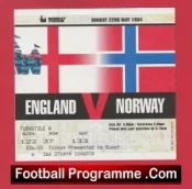 England v Norway 1994 – Football Ticket