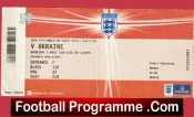 England v Ukraine 2009 – Football Ticket
