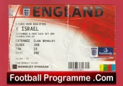 England v Israel 2007 – Football Ticket