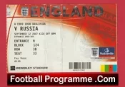 England v Russia 2007 – Football Ticket