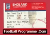 England v Liechtenstein 2003 – Football Ticket Man Utd