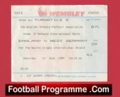 England v Germany 1989 – Ticket Schoolboys RYAN GIGGS