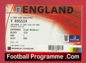England v Russia 2007 – Football Ticket