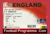England v Croatia 2007 – Football Ticket