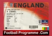 England v Israel 2007 – Football Ticket