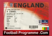 England v Israel 2007 – Football Ticket