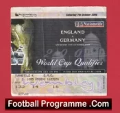England v Germany 2000 – Football Ticket