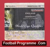 England v Germany 2000 – Football Ticket