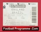 England v Brazil 2000 – Football Ticket
