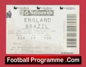 England v Brazil 2000 – Football Ticket