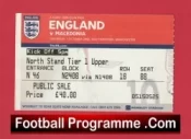 England v Macedonia 2006 – Football Ticket at Man utd