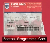 England v Ukraine 2004 – Football Ticket at Newcastle