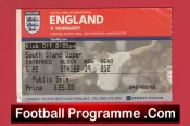 England v Hungary 2006 – Football Ticket at Man Utd