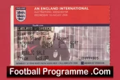 England v Greece 2006 – Football Ticket at Man Utd
