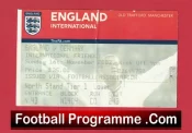 England v Denmark 2003 – Football Ticket at Man Utd