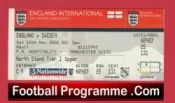 England v Wales 2004 – Football Ticket at Man Utd