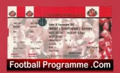 England v Germany 2002 – Football Ticket Sunderland U16