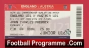 England v Austria 2005 – Football Ticket U21 at Leeds