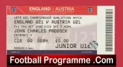 England v Austria 2005 – Football Ticket U21 at Leeds