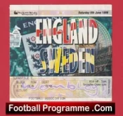 England v Sweden 1999 – Football Ticket